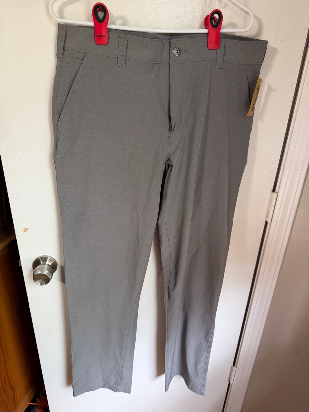 Duluth Trading Co Gray Mens Overachino chino pants.